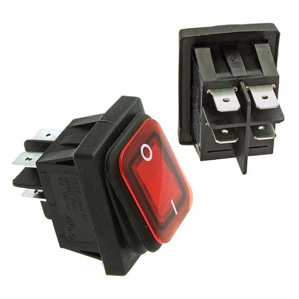 SB091-12V IP65 on-off 22x30mm Переключатель клавишный (рокерный)