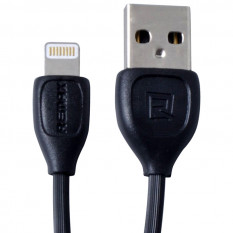 USB кабель для iPhone 5, 5S, 6, SE, 6S, 7 Remax Lesu RC-050i (черный)