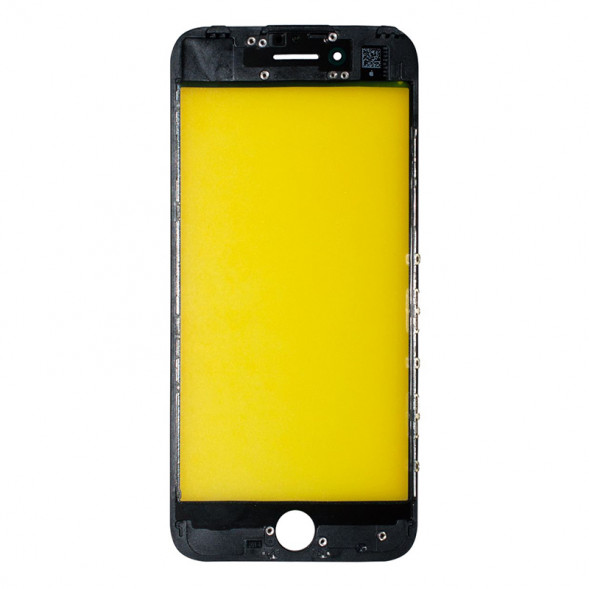 Стекло дисплея с рамкой iPhone 7 для переклейки (Черное)