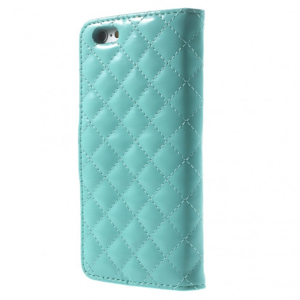 Кожанный чехол-кошелек для iPhone 6 / 6S (голубой)