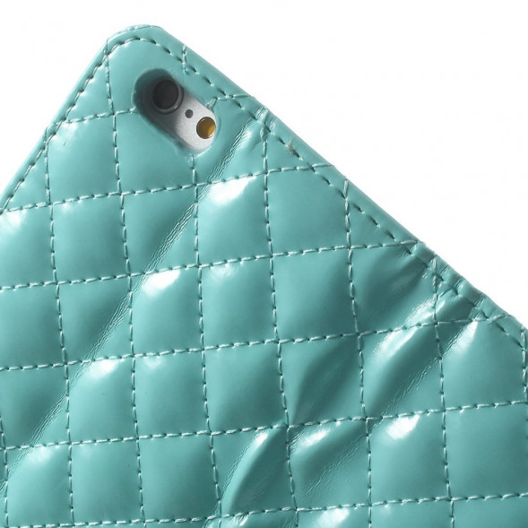 Кожанный чехол-кошелек для iPhone 6 / 6S (голубой)