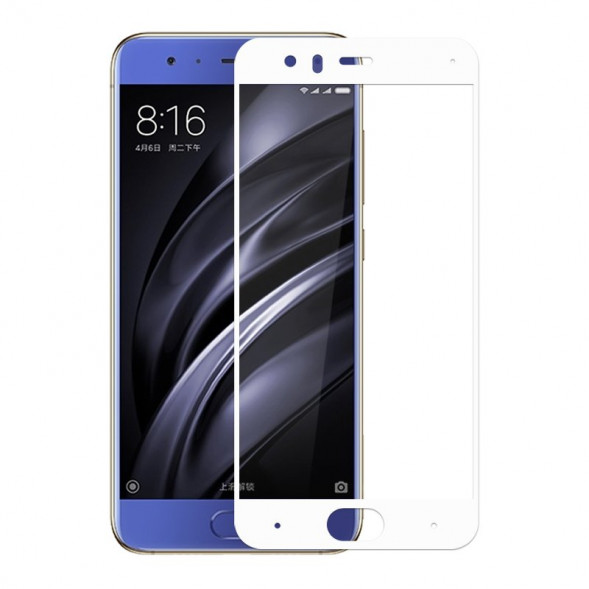 Защитное стекло 3D для Xiaomi Mi 6 (белый)