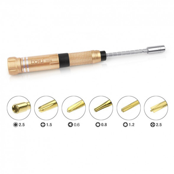 Отвертка iPhone BAKU BK-7276 для iPhone (6 насадок)