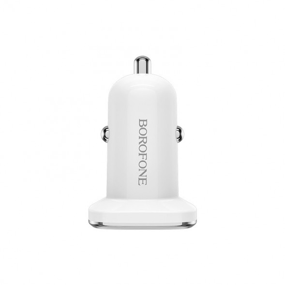 Автомобильное зарядное Borofone BZ12A QC3.0 быстрая зарядка (белый)