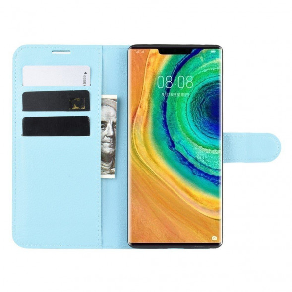 Чехол книжкой для Huawei Mate 30 Pro (голубой)