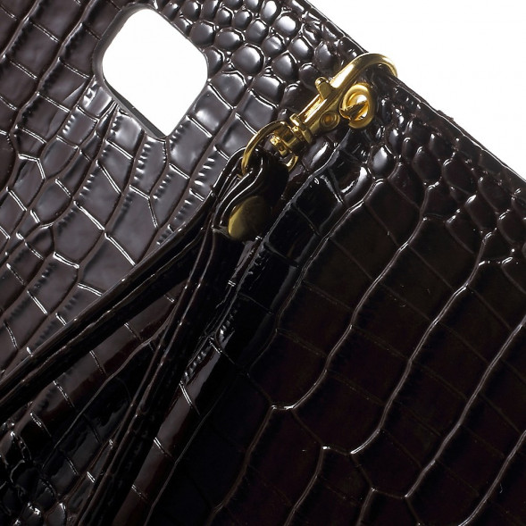 Чехол под крокодиловую кожу для Samsung Galaxy S6 EDGE+ G928 (Коричневый)