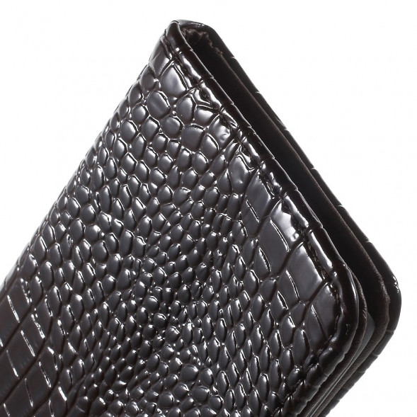 Чехол под крокодиловую кожу для Samsung Galaxy S6 EDGE+ G928 (Коричневый)