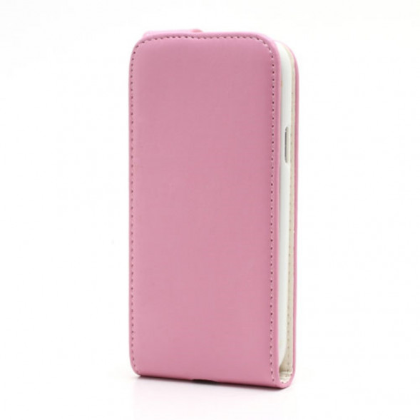 Чехол - нижний флип для Samsung Galaxy S 4 mini i9190 (Розовый)