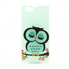 TPU Чехол накладка с рисунком для Sony Xperia Z1 Compact D5503 (Спящая сова)