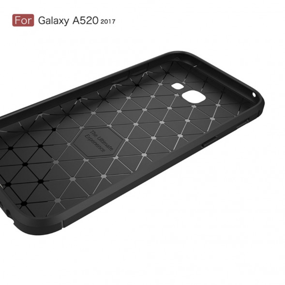 Чехол Carbon Fiber Texture для Samsung Galaxy A5 (2017) A520F (голубой)