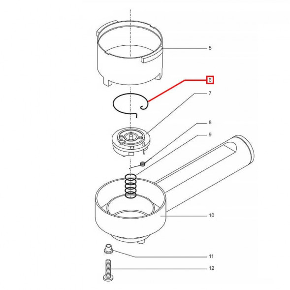 126835818 Пружина ручки фильтродержателя Saeco