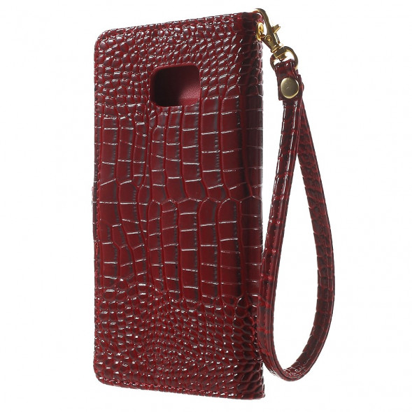Чехол под крокодиловую кожу для Samsung Galaxy S6 EDGE+ G928 (Красный)