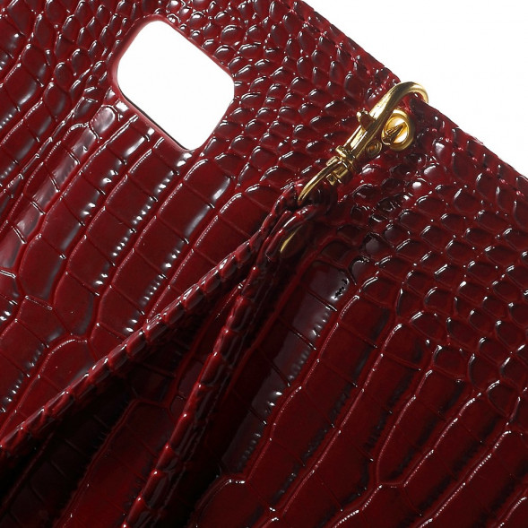 Чехол под крокодиловую кожу для Samsung Galaxy S6 EDGE+ G928 (Красный)