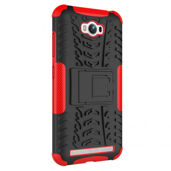Гибридный чехол с подставкой для Asus Zenfone Max (ZC550KL) (Красный)