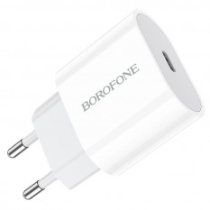 Сетевое зарядное Borofone BA61A Origin single Type-C 2.1A (белый)