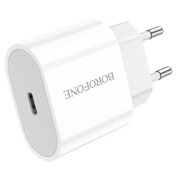 Сетевое зарядное Borofone BA61A Origin single Type-C 2.1A (белый)