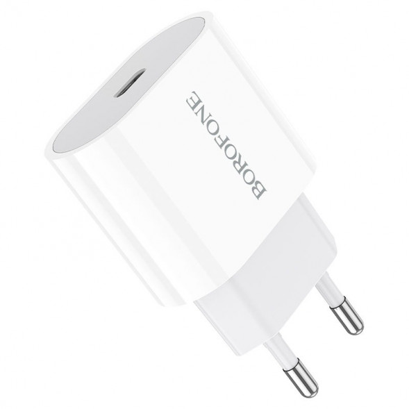 Сетевое зарядное Borofone BA61A Origin single Type-C 2.1A (белый)