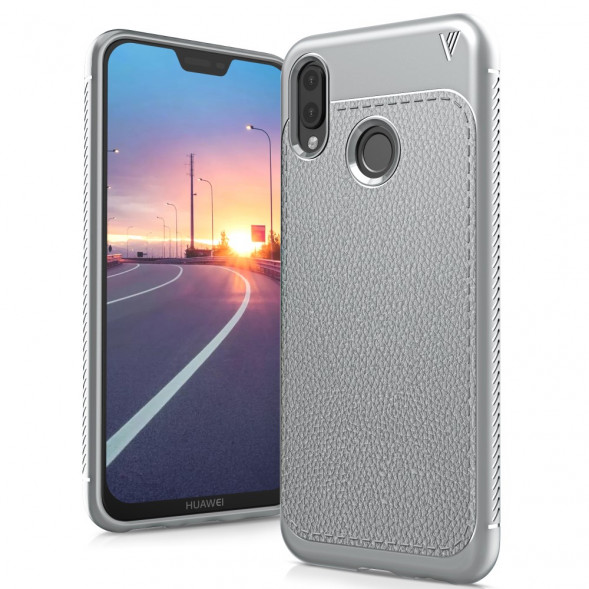 Чехол IVSO Gentry Litchi для Huawei P20 Lite / Nova 3e (серый)