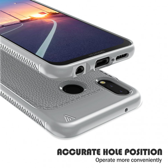 Чехол IVSO Gentry Litchi для Huawei P20 Lite / Nova 3e (серый)