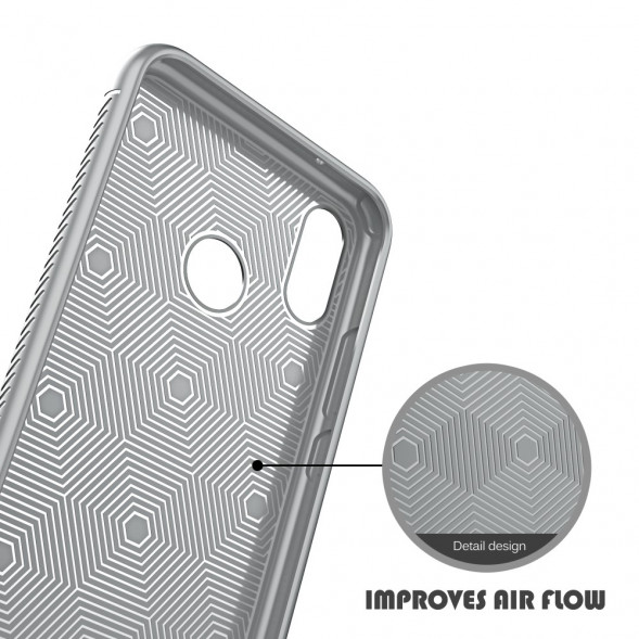 Чехол IVSO Gentry Litchi для Huawei P20 Lite / Nova 3e (серый)