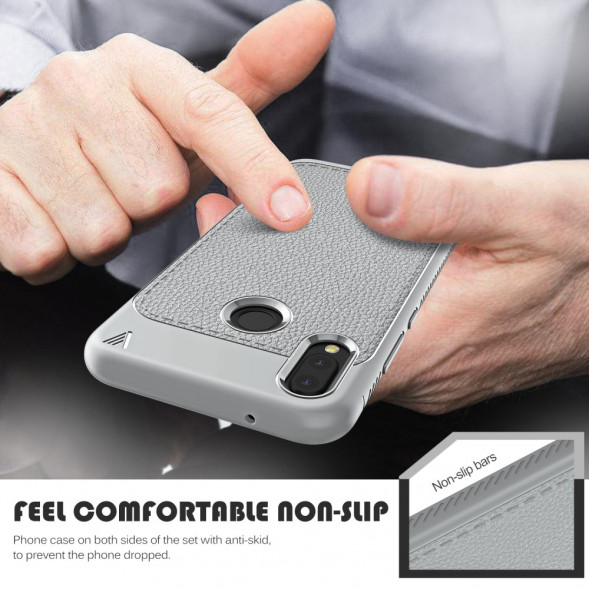 Чехол IVSO Gentry Litchi для Huawei P20 Lite / Nova 3e (серый)