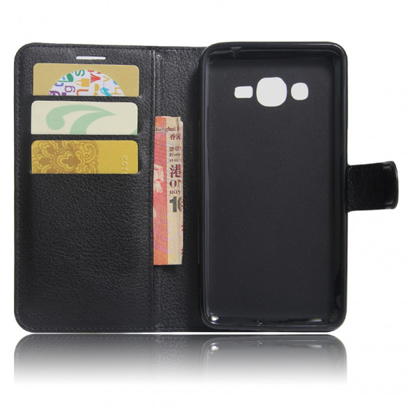 Чехол с визитницей для Samsung Galaxy J2 Prime SM-G532F G530 G531 (черный)