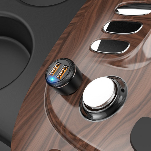 Автомобильное зарядное устройство Borofone BZ17 Core два USB QC3.0 (черный)