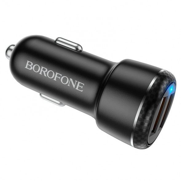 Автомобильное зарядное устройство Borofone BZ17 Core два USB QC3.0 (черный)
