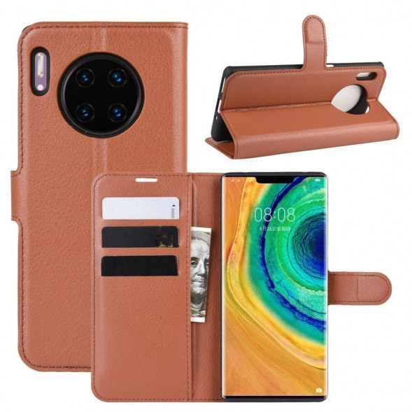 Чехол книжкой для Huawei Mate 30 Pro (коричневый)