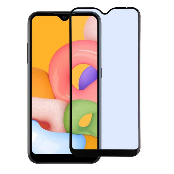 Защитное стекло 3D для Samsung Galaxy A01 A015 (черный)