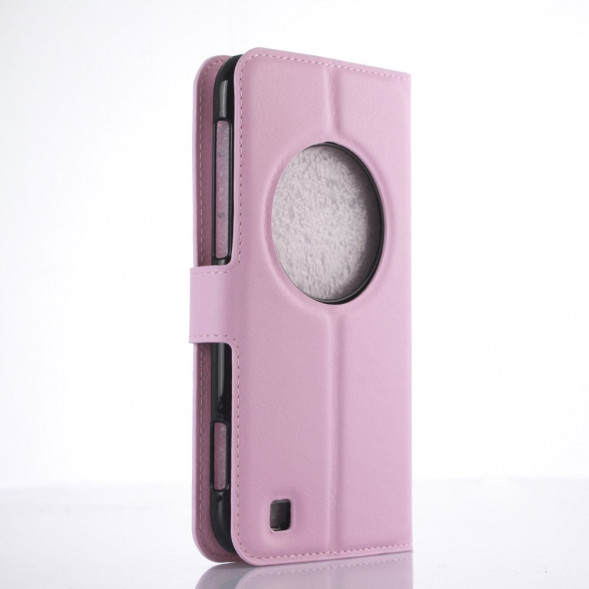 Чехол книжка с визитницей для Asus Zenfone Zoom ZX551ML ZX550 (Розовый)