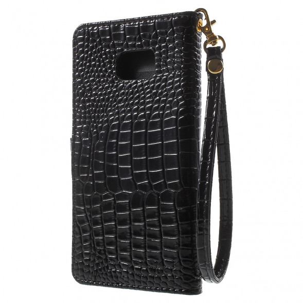 Чехол под крокодиловую кожу для Samsung Galaxy S6 EDGE+ G928 (Черный)