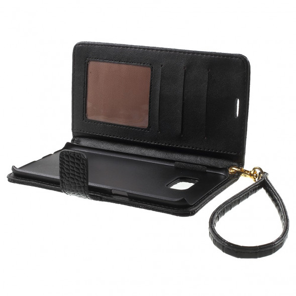 Чехол под крокодиловую кожу для Samsung Galaxy S6 EDGE+ G928 (Черный)