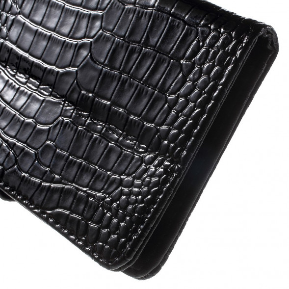 Чехол под крокодиловую кожу для Samsung Galaxy S6 EDGE+ G928 (Черный)