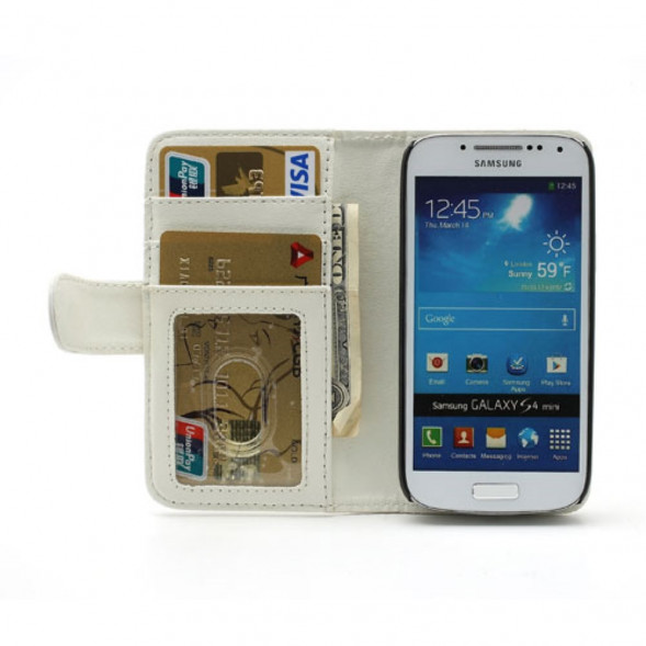 Чехол книжка с визитницей для Samsung Galaxy S 4 mini i9190 (Белый)