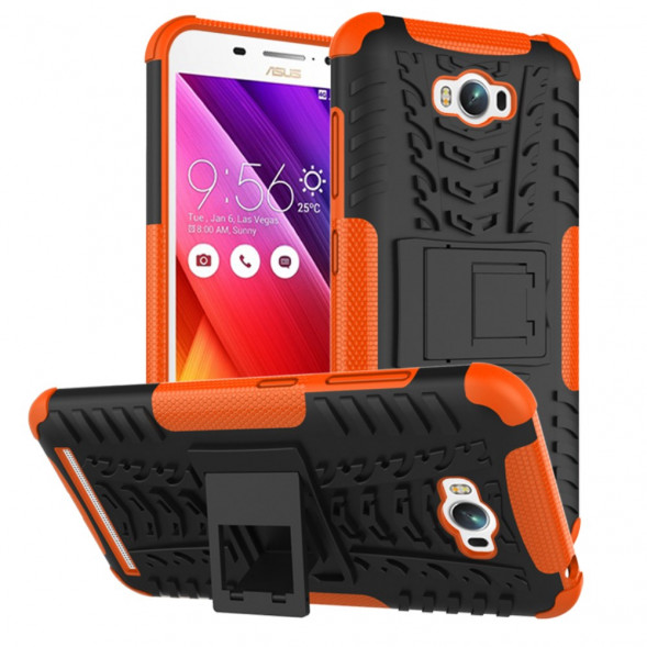Гибридный чехол с подставкой для Asus Zenfone Max (ZC550KL) (Оранжевый)