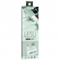 USB кабель для iPhone 5, 5S, 6, SE, 6S, 7 Remax Lesu RC-050i (белый)