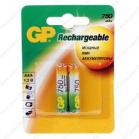 Аккумулятор AAA GP R03-2BL (750mAh пластик)