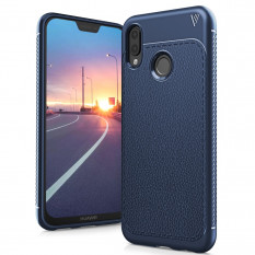 Чехол IVSO Gentry Litchi для Huawei P20 Lite / Nova 3e (темно-синий)