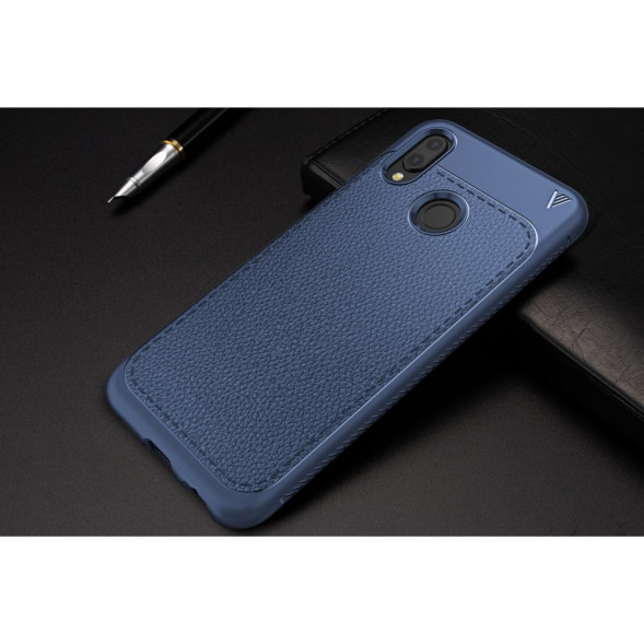 Чехол IVSO Gentry Litchi для Huawei P20 Lite / Nova 3e (темно-синий)