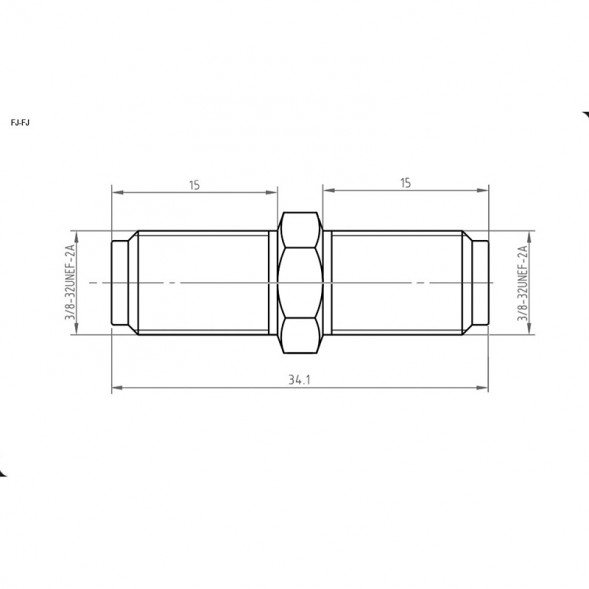 FJ-FJ Переходник прямой F-типа (jack - гнездо) F - F