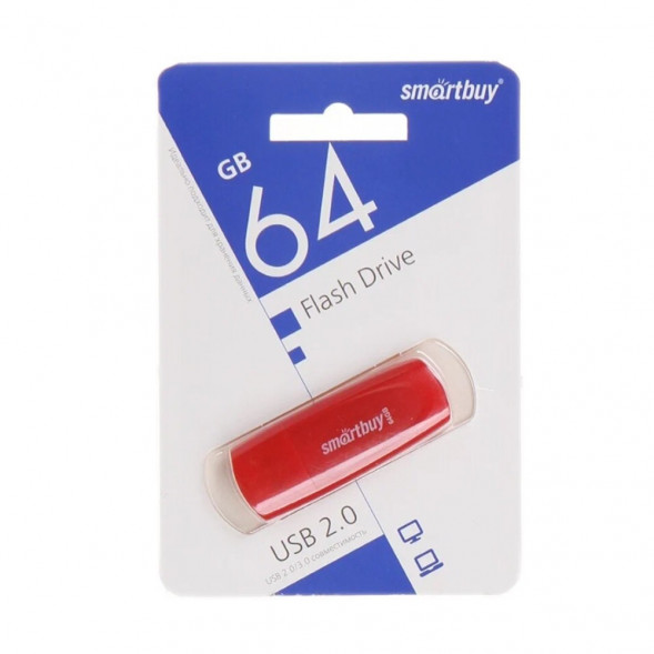 USB-флеш накопитель 64GB Smart Buy Scout (Красный)