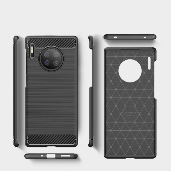 Чехол накладка Carbon Fibre для Huawei Mate 30 Pro (черный)
