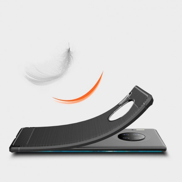 Чехол накладка Carbon Fibre для Huawei Mate 30 Pro (черный)