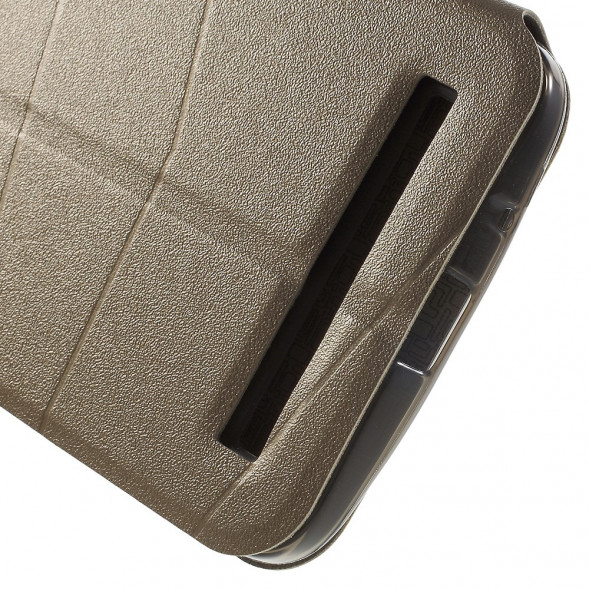 Чехол с окном информации для Asus Zenfone 2 Laser ZE550KL (Золотистый)