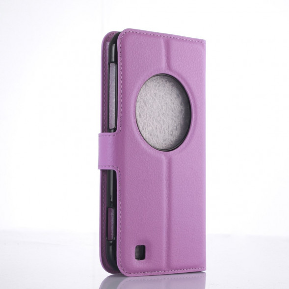 Чехол книжка с визитницей для Asus Zenfone Zoom ZX551ML ZX550 (Фиолетовый)