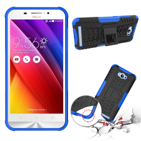 Гибридный чехол с подставкой для Asus Zenfone Max (ZC550KL) (Синий)