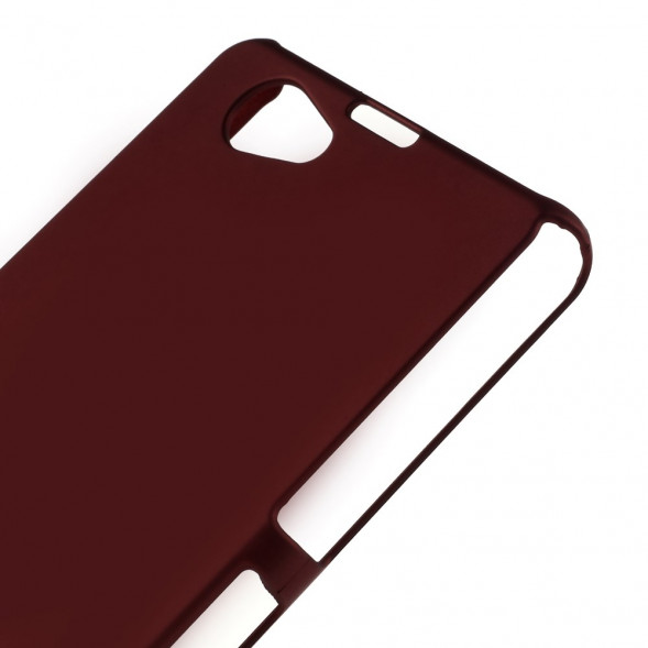 Прорезиненный чехол накладка для Sony Xperia Z1 Mini Compact D5503 (Красный)