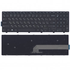 Клавиатура для ноутбуков Dell Inspiron 15-5000, 5547, 5521, 5542 (Черная) с рамкой
