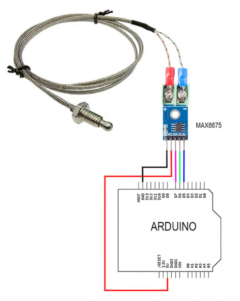 MAX6675 K Module for Thermocouple термопара типа К с модулем подключения